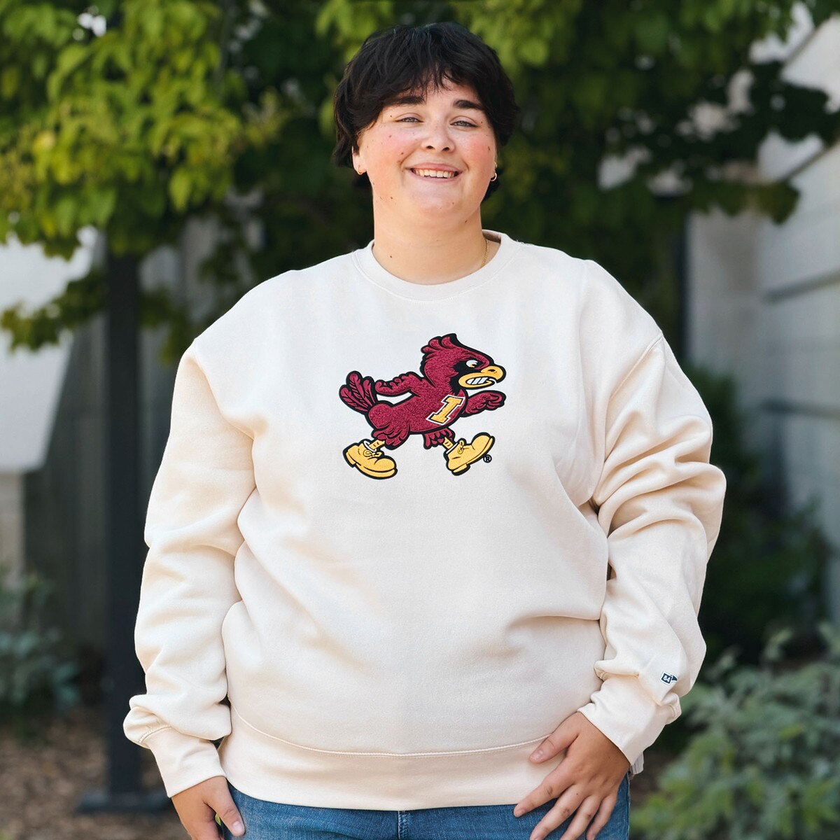 Blue 84 Walking Cy Cappuccino Crewneck Sweatshirt